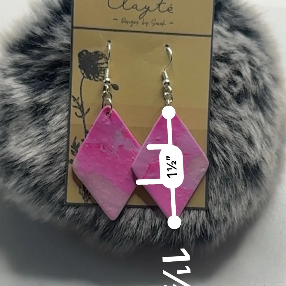 Polymer clay earrings ♦️